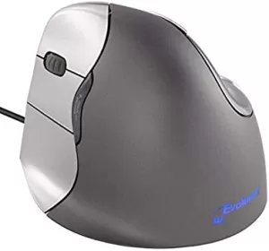 Evoluent Vertical Mouse 4 VM4L Corded Ergonomic mouse Optical Ergonomic Grey, Silver
