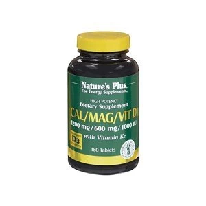 Natures Plus CalMagVit D3 with Vitamin K2 Tablets 180 Tabs