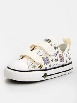 Converse Chuck Taylor All Star 2V Ox 'Camp Converse' Toddler Trainer - White Multi