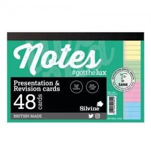 Silvine Revision Presentation And Note Cards Assorted PK48