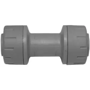 Polypipe - PolyPlumb PB022 22mm Straight Coupler Connector - Grey 10 Pack
