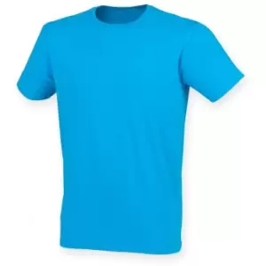 Skinni Fit Men Mens Feel Good Stretch Short Sleeve T-Shirt (L) (Sapphire)
