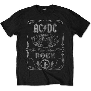 AC/DC - Cannon Swig Vintage Unisex Small T-Shirt - Black