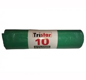 Tristar Extra Strong Green Garden Sack - 10 per Roll