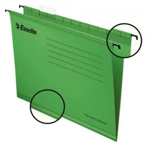 Esselte Classic Suspension File Foolscap Green (PK25)