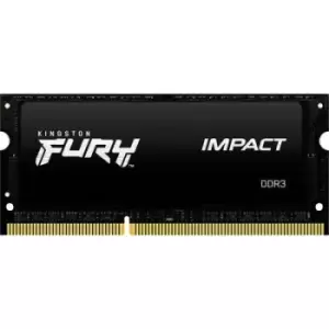 Kingston FURY Impact Laptop RAM card DDR3L 8GB 1 x 8GB 1600 MHz 204-pin SO-DIMM CL9 KF316LS9IB/8