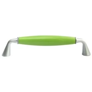 BQ Green Matt Chrome Effect Bar Furniture Pull Handle Pack of 1