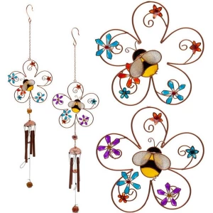 Bee and Flower Windchime Pack Of 2