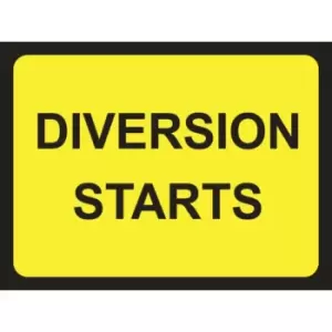 600 X 450MM Temporary Sign & Frame - Diversion Starts