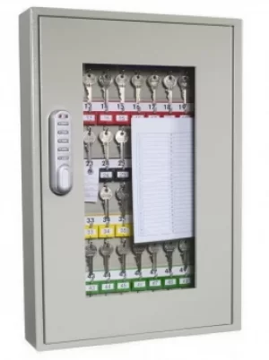 Phoenix KC0403E Clear View Key Cabinet with Electronic Lock- 50 Key Hooks
