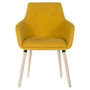 Teknik 4 Legged Soft Padded Office Chair - Yellow