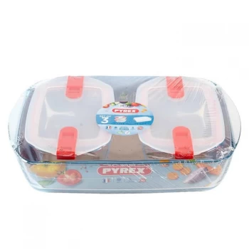 Pyrex Roaster & StoragSet14 - Clear