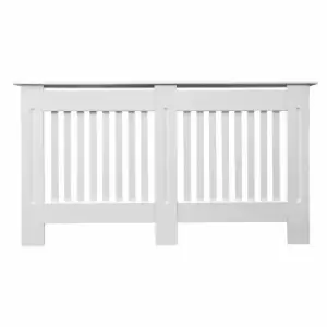 At Home Comforts Vertical Slat Painted Mdf Rad Covers Large White