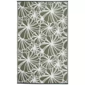 Outdoor Rug 241x152cm Floral Pattern OC21 - Green - Esschert Design