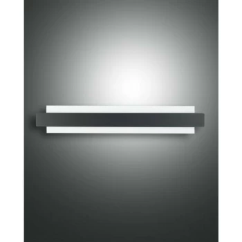 Fabas Luce Lighting - Fabas Luce Regolo Integrated LED Wall Light Black Glass