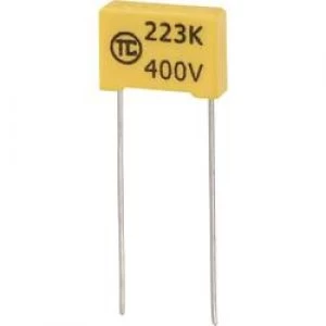 MKS thin film capacitor Radial lead 0.022 uF 400 Vdc 5 10 mm L x W x H 13 x 4 x 9mm