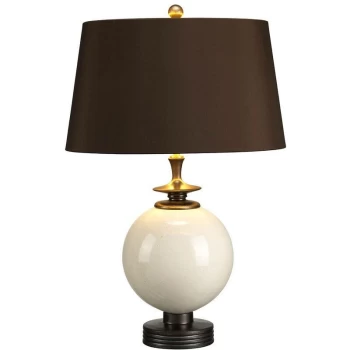 Clara - 1 Light Table Lamp Cream, E27 - Elstead