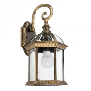 Headingly IP23 Outdoor Wall Lantern in Brushed Gold