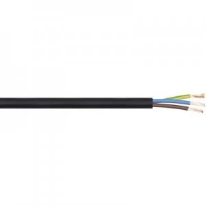 Flexible cable H05VV F 3 G 1.50 mm Black LappKabel