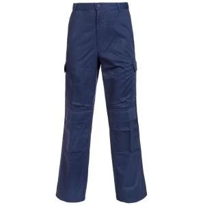 Combat Trousers Polycotton with Pockets 32" Long Navy Blue Ref