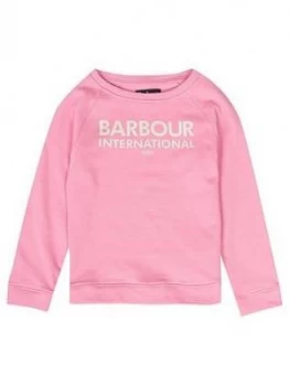 Barbour International Girls Knockhill Sweat - Pink, Size Age: 6-7 Years, Women