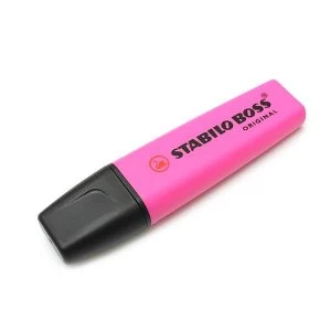 STABILO BOSS Original 2 5mm Chisel Tip Highlighter Pink Pack of 10