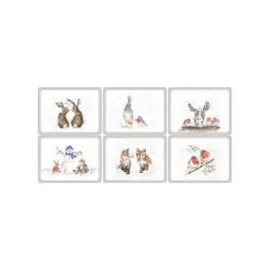 Christmas Collection Placemats Set Of 6 - Wrendale Designs