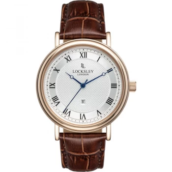 Silver and Brown 'Locksley London' Watch - LL0050440 - multicoloured