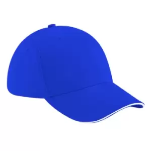 Beechfield Adults Unisex Athleisure Cotton Baseball Cap (One Size) (Bright Royal/White)