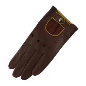 Eastern Counties Leather Womens/Ladies Driving Gloves (XL) (Brown/Ochre)