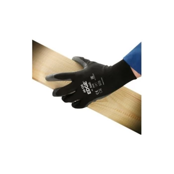 48-126 Edge Pu Palm Black Glove Size 10 - Ansell