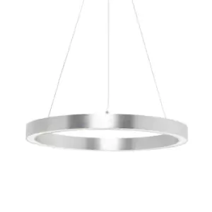 Carlo Integrated LED Pendant Ceiling Light, Silver, 4000K, 4000lm