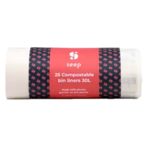 Seep Compostable 30L Bin Liners 25 Liners