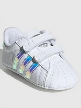 Adidas Adidias Originals Superstar Cribster, White/White, Size 3