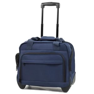 Members by Rock Luggage Essential Laptop Case on Wheels - Navy