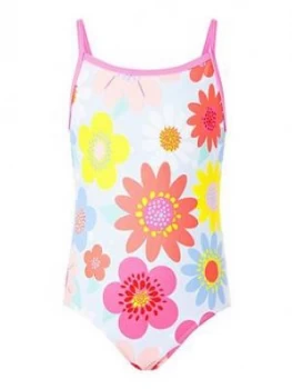 Accessorize Girls Retro Floral Swimsuit - Multi, Size Age: 3-4 Years, Women