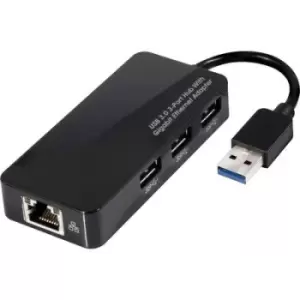 club3D CSV-1430 3+1 ports USB 3.2 1st Gen (USB 3.0) hub Black (glossy)