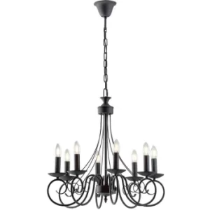 Fan Europe BEATRICE 8 Light Chandeliers Anthracite 63x57cm