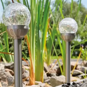 Solar RGB LED Sphere Spike Lights for Garden - Pack of 20