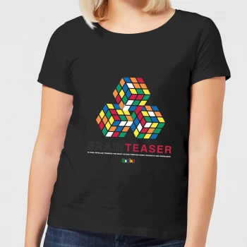 Brain Teaser Trio Rubik's Cube Womens T-Shirt - Black - L - Black