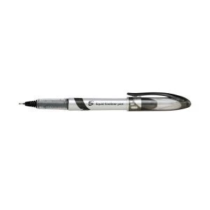 5 Star Elite Fineliner Pen Liquid 0.8mm Tip 0.4mm Line Black Pack of 12