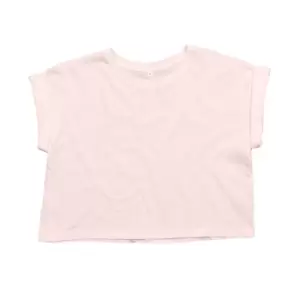 Mantis Womens/Ladies Organic Cropped T-Shirt (XS) (Soft Pink)