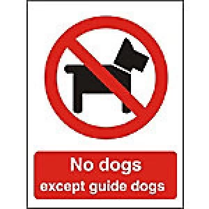 Prohibition Sign No Dogs Plastic 40 x 30 cm