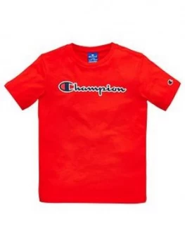 Champion Boys Logo T-Shirt - Red