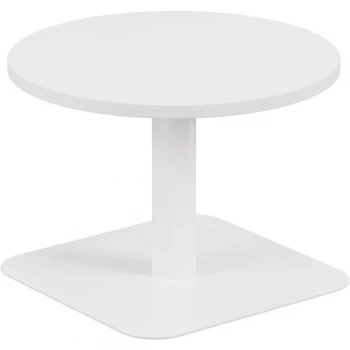 800MM Circular Low Contract Table - White/White
