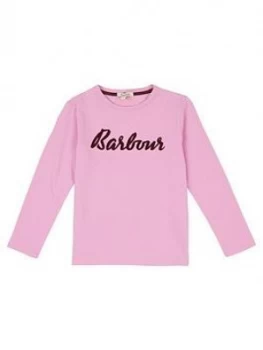 Barbour Girls Long Sleeve Rebecca T-Shirt - Pink, Size Age: 10-11 Years, Women