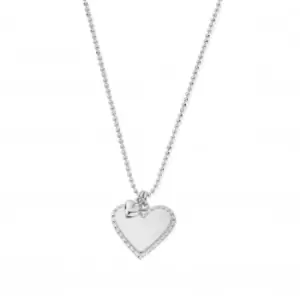 Personalised Diamond Cut Adjustable Double Heart Necklace PSCDCADJ32681199