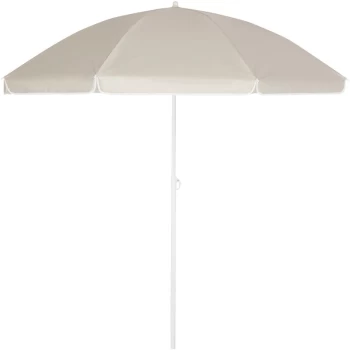 Beach Sun Parasol Outdoor Garden 180 + 200cm Umbrella Tilt Sun Shade beige - 200cm (de) - Kingsleeve