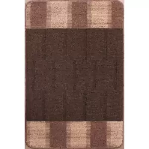 Lord Of Rugs - Multi Mat Washable Blocks Doormat Non Slip Rug Natural 80 x 133cm (2'7''x4'4'')