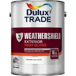 Dulux Trade Weathershield Gloss - Pure Brilliant White - 5L - Pure Brilliant White